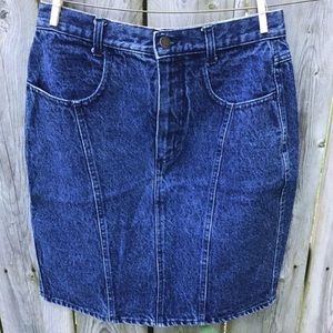 Vintage Denim Pencil Skirt